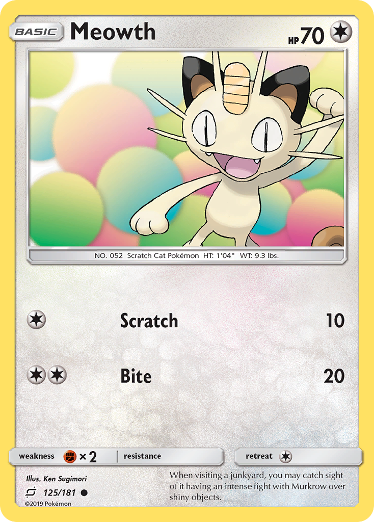 Team Up Meowth #125/181